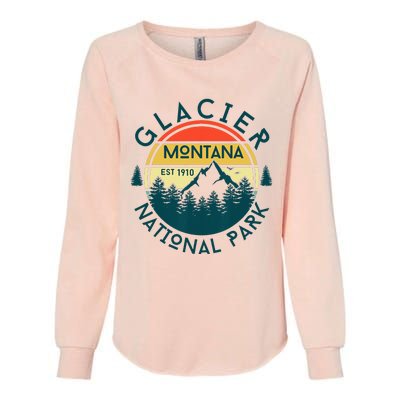 Glacier National Park Montana Hiking Nature Outdoors Womens California Wash Sweatshirt