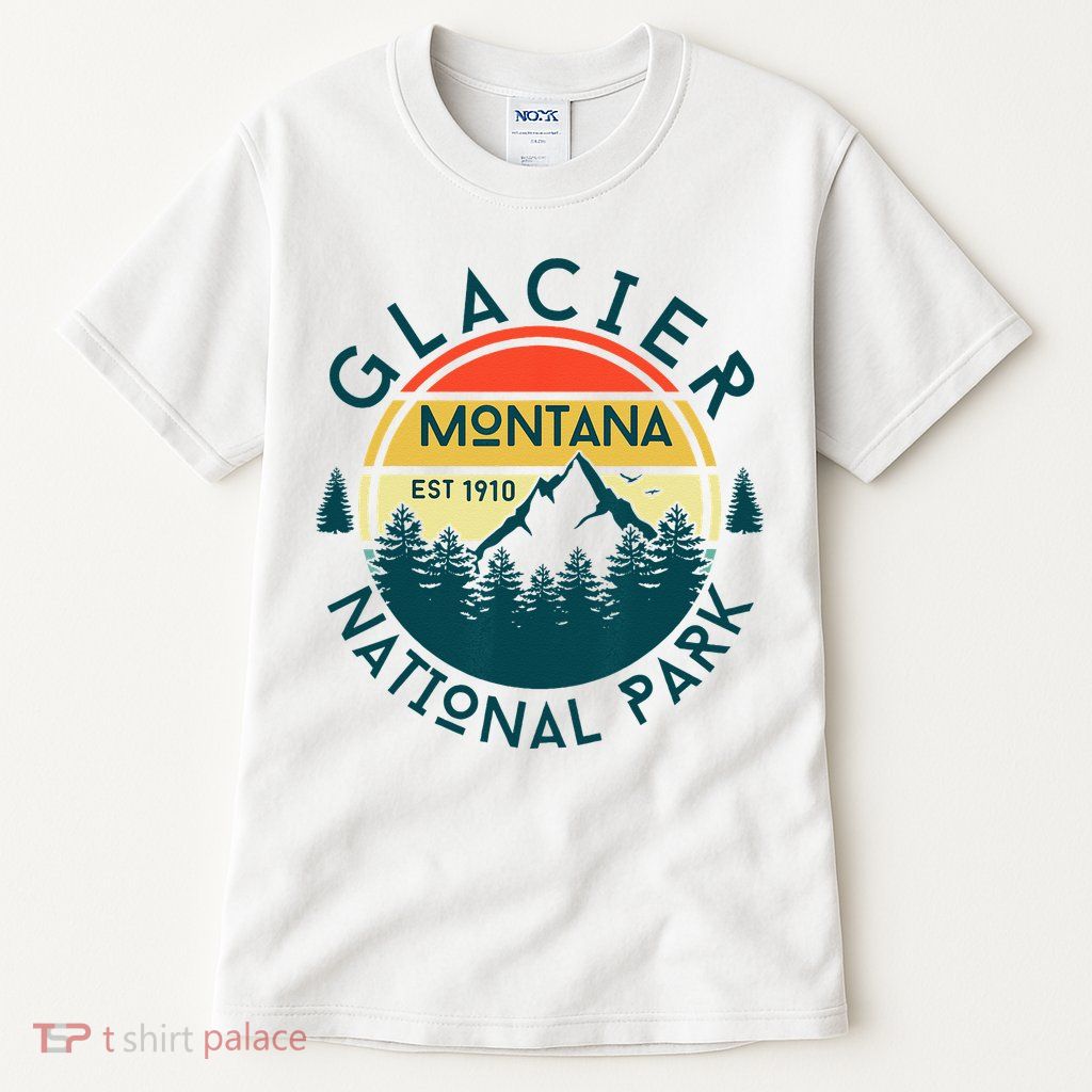 Glacier National Park Montana Hiking Nature Outdoors Tall T-Shirt