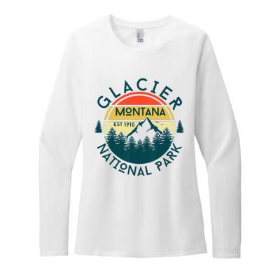 Glacier National Park Montana Hiking Nature Outdoors Womens CVC Long Sleeve Shirt