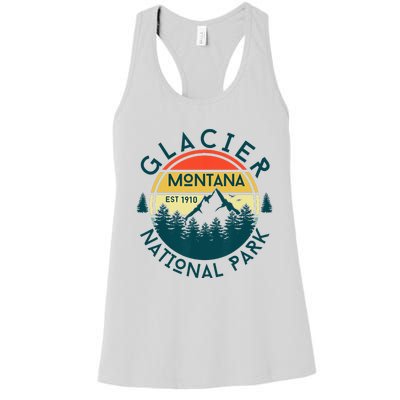 Glacier National Park Montana Hiking Nature Outdoors Women's Racerback Tank