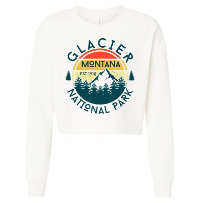 Glacier National Park Montana Hiking Nature Outdoors Cropped Pullover Crew