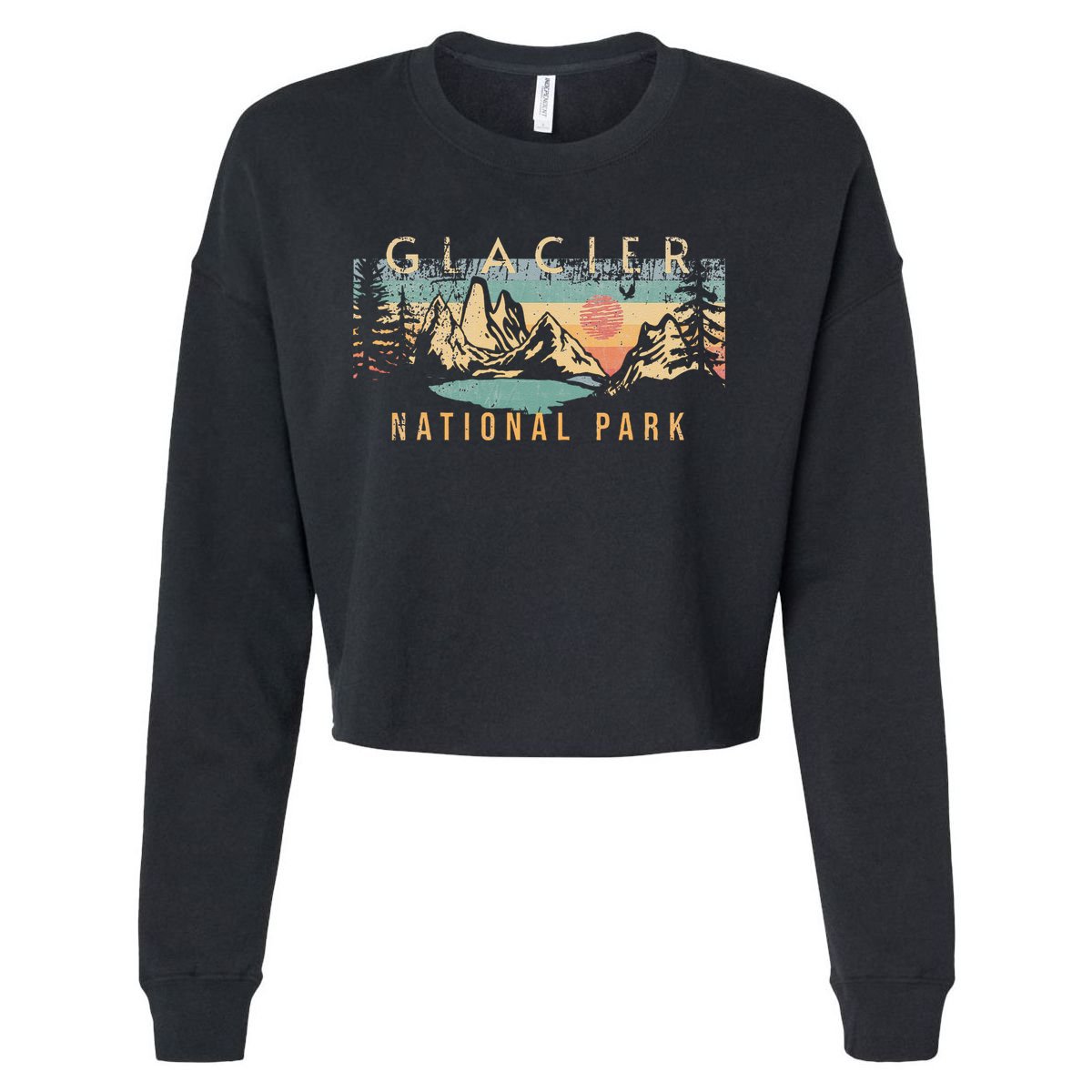 Glacier National Park Cropped Pullover Crew