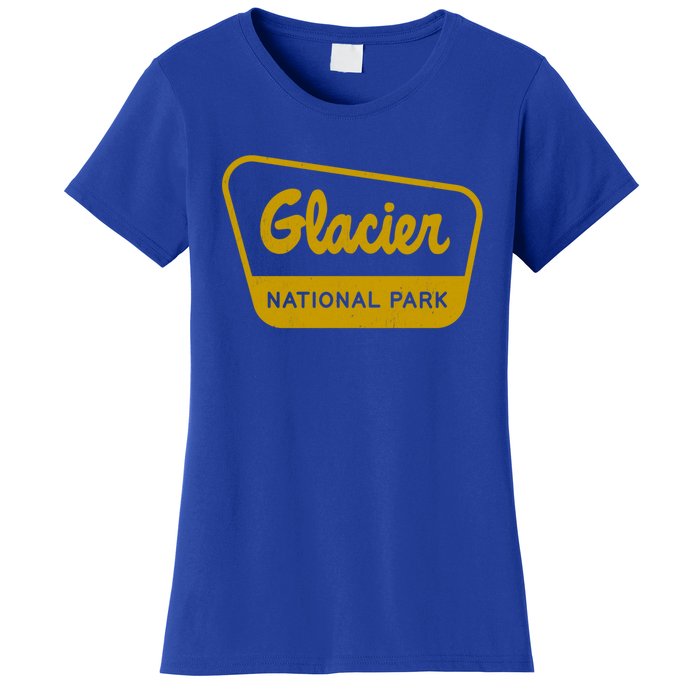 Glacier National Park Vintage Inspired Sign Graphic Gift Women's T-Shirt