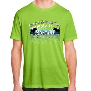 Glacier National Park Montana Hiking Camping Moose Souveni Adult ChromaSoft Performance T-Shirt