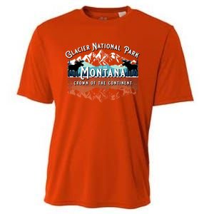 Glacier National Park Montana Hiking Camping Moose Souveni Cooling Performance Crew T-Shirt