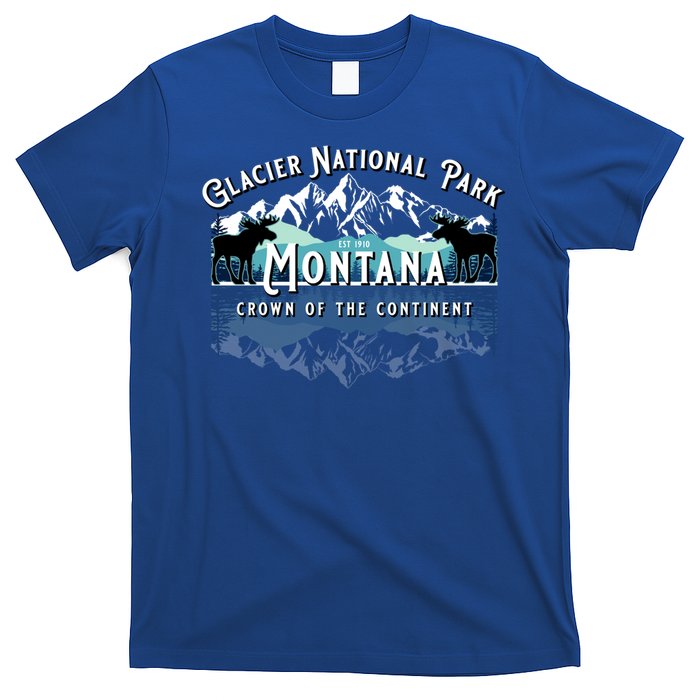 Glacier National Park Montana Hiking Camping Moose Souveni T-Shirt