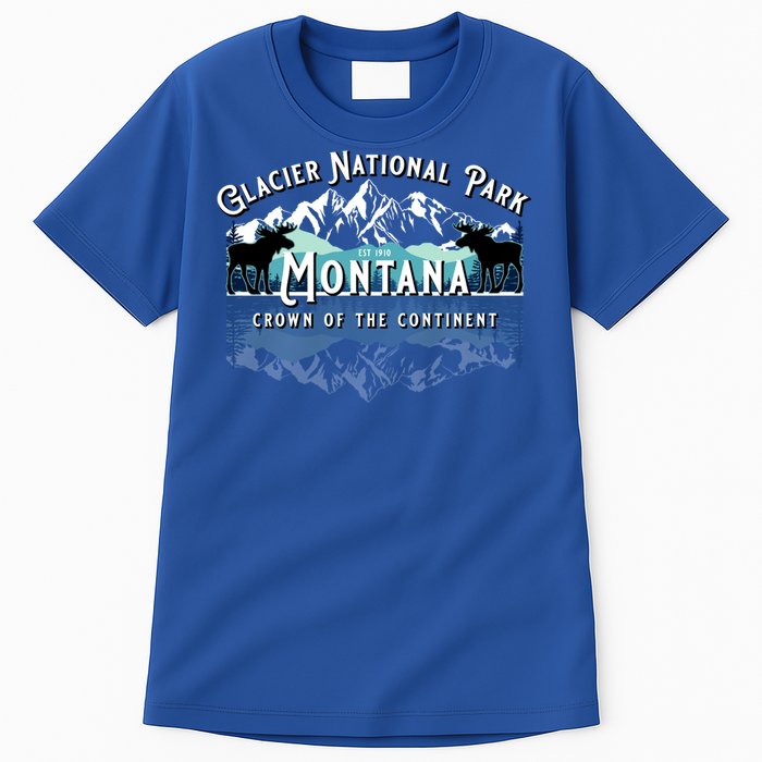 Glacier National Park Montana Hiking Camping Moose Souveni Tall T-Shirt