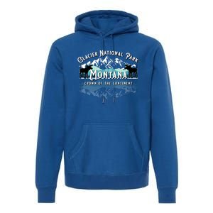 Glacier National Park Montana Hiking Camping Moose Souveni Premium Hoodie