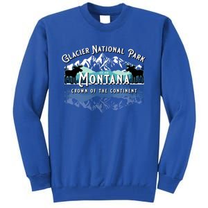 Glacier National Park Montana Hiking Camping Moose Souveni Tall Sweatshirt