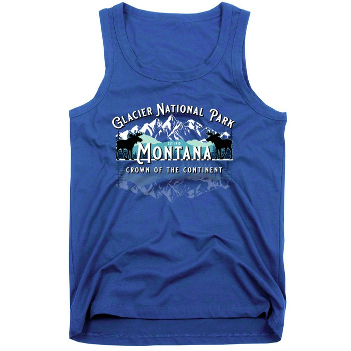 Glacier National Park Montana Hiking Camping Moose Souveni Tank Top