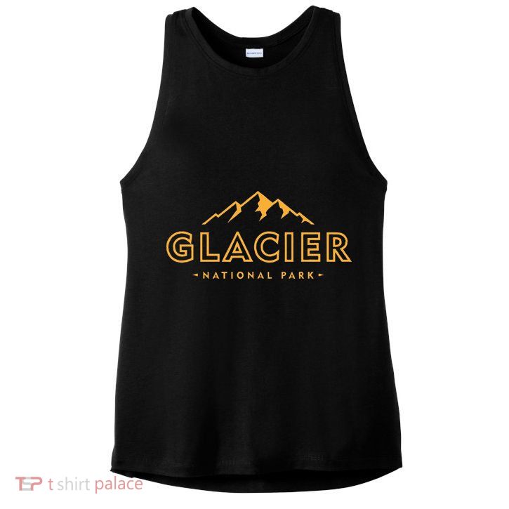 Glacier National Park Montana Hiking Souvenir Ladies PosiCharge Tri-Blend Wicking Tank