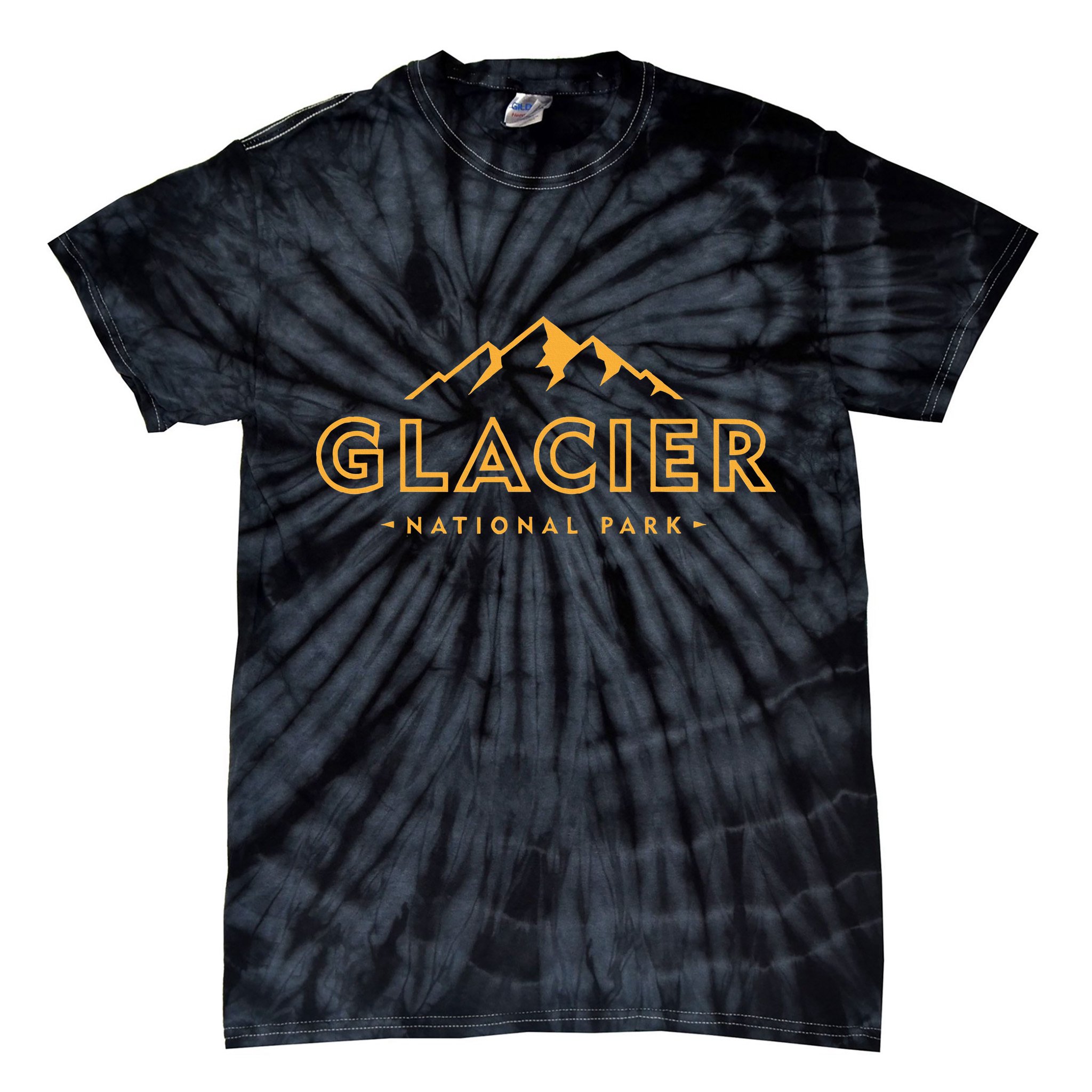 Glacier National Park Montana Hiking Souvenir Tie-Dye T-Shirt