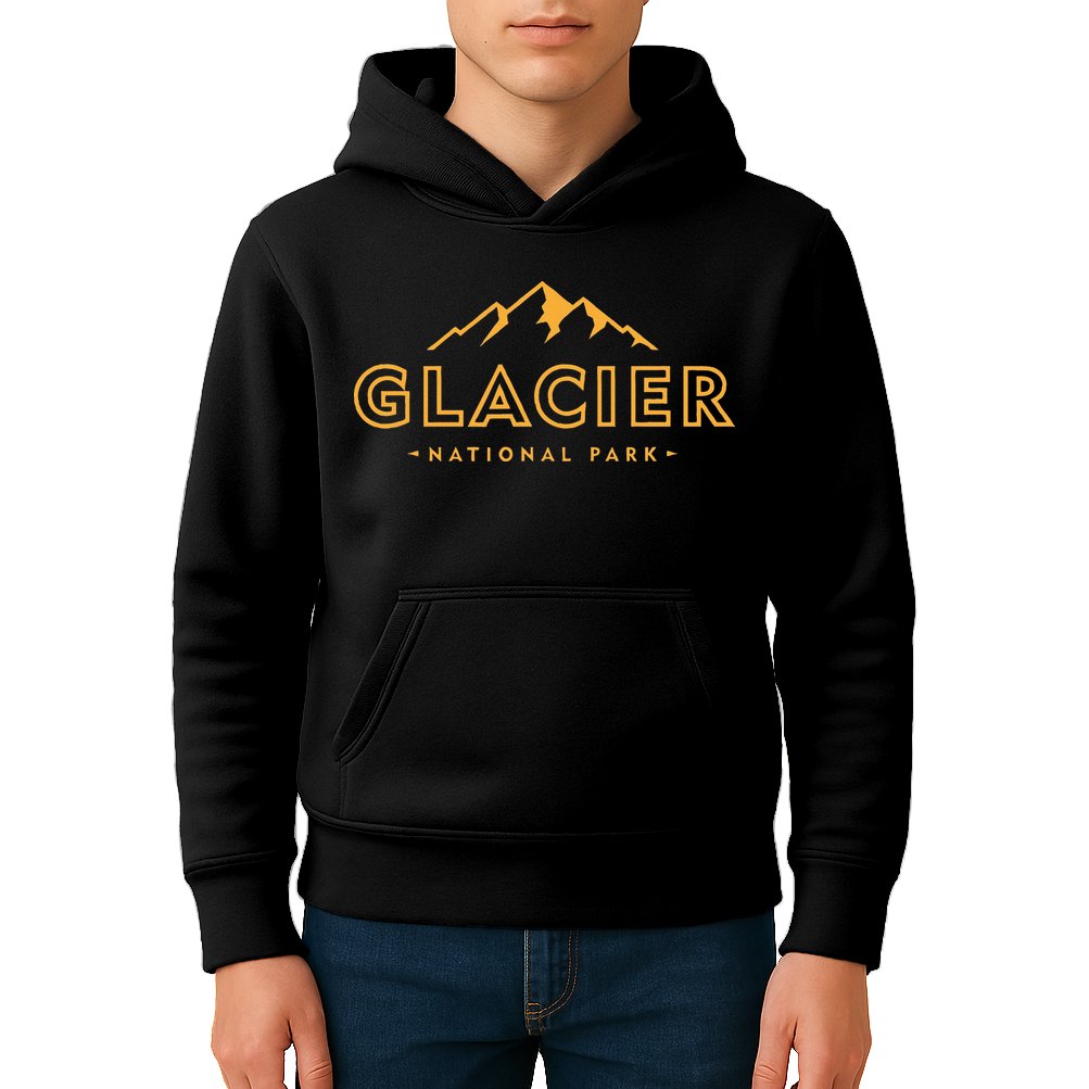 Glacier National Park Montana Hiking Souvenir Kids Hoodie