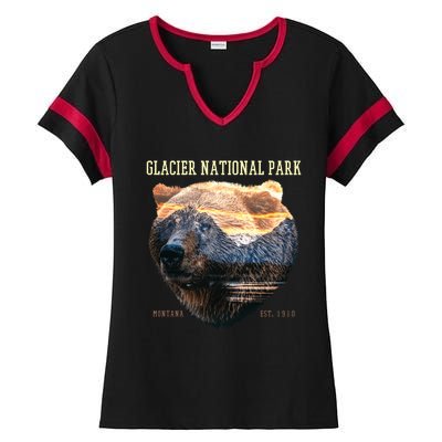 Glacier National Park Ladies Halftime Notch Neck Tee