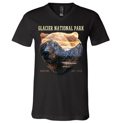 Glacier National Park V-Neck T-Shirt