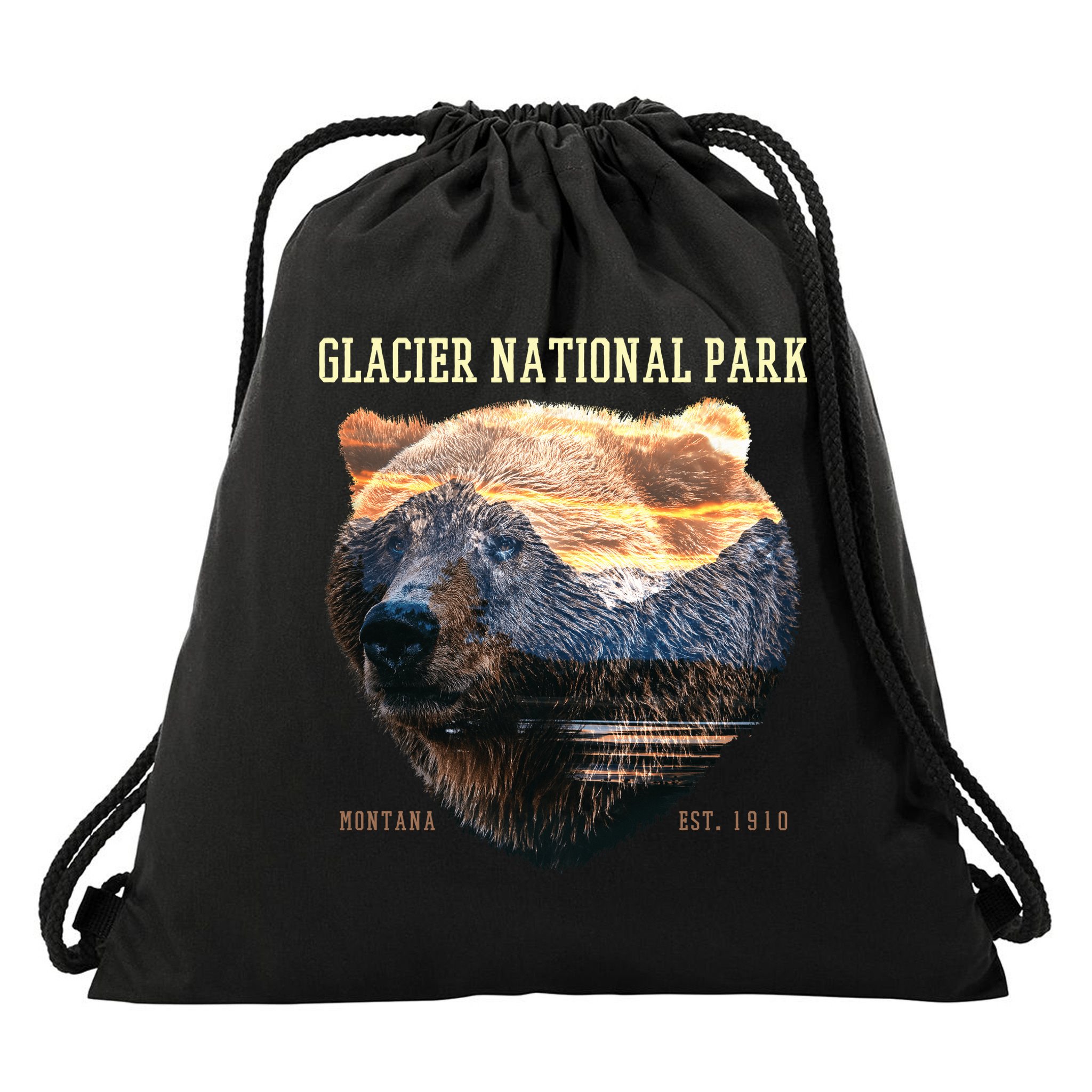Glacier National Park Drawstring Bag