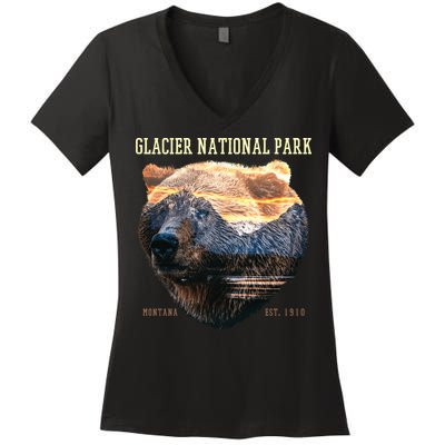 Glacier National Park Women's V-Neck T-Shirt