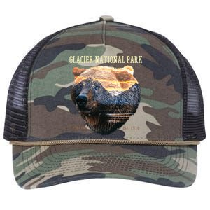 Glacier National Park Retro Rope Trucker Hat Cap