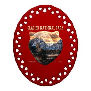 Glacier National Park Ceramic Oval Ornament