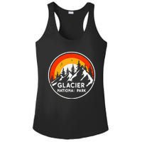 Glacier National Park Mountain Trees & Sun Camping Hiking Ladies PosiCharge Competitor Racerback Tank