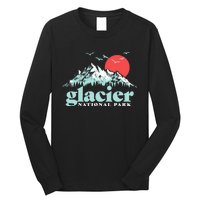 Glacier National Park Vintage 80s Mountains Cute Gift Long Sleeve Shirt