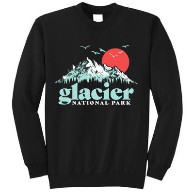 Glacier National Park Vintage 80s Mountains Cute Gift Sweatshirt