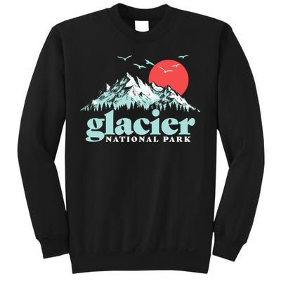 Glacier National Park Vintage 80s Mountains Cute Gift Sweatshirt