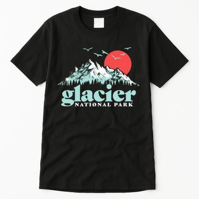 Glacier National Park Vintage 80s Mountains Cute Gift Tall T-Shirt