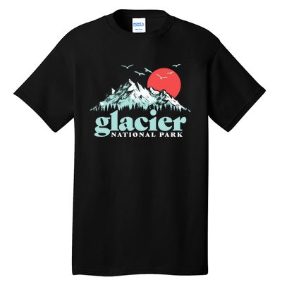 Glacier National Park Vintage 80s Mountains Cute Gift Tall T-Shirt