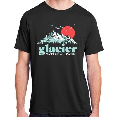 Glacier National Park Vintage 80s Mountains Cute Gift Adult ChromaSoft Performance T-Shirt