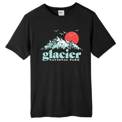 Glacier National Park Vintage 80s Mountains Cute Gift Tall Fusion ChromaSoft Performance T-Shirt