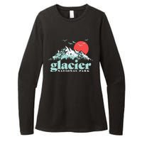 Glacier National Park Vintage 80s Mountains Cute Gift Womens CVC Long Sleeve Shirt