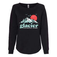 Glacier National Park Vintage 80s Mountains Cute Gift Womens California Wash Sweatshirt