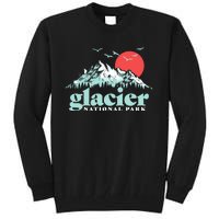 Glacier National Park Vintage 80s Mountains Cute Gift Tall Sweatshirt