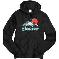 Glacier National Park Vintage 80s Mountains Cute Gift Tie Dye Hoodie