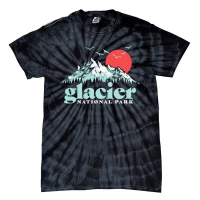 Glacier National Park Vintage 80s Mountains Cute Gift Tie-Dye T-Shirt