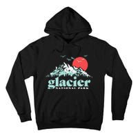 Glacier National Park Vintage 80s Mountains Cute Gift Tall Hoodie