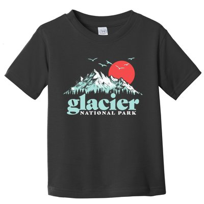 Glacier National Park Vintage 80s Mountains Cute Gift Toddler T-Shirt