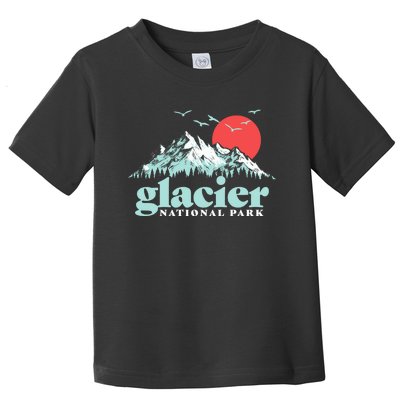 Glacier National Park Vintage 80s Mountains Cute Gift Toddler T-Shirt