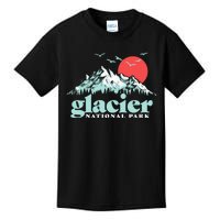 Glacier National Park Vintage 80s Mountains Cute Gift Kids T-Shirt