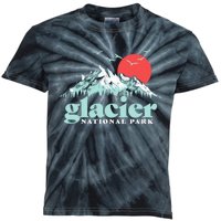 Glacier National Park Vintage 80s Mountains Cute Gift Kids Tie-Dye T-Shirt