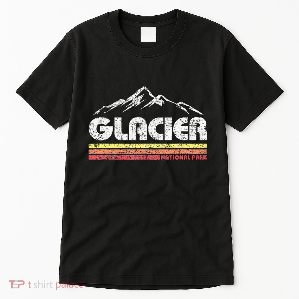 Glacier National Park Retro Mountain Souvenir Tall T-Shirt