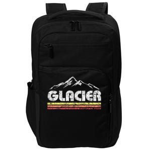 Glacier National Park Retro Mountain Souvenir Impact Tech Backpack