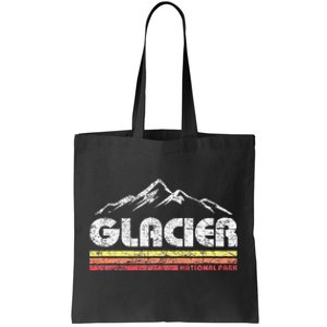 Glacier National Park Retro Mountain Souvenir Tote Bag