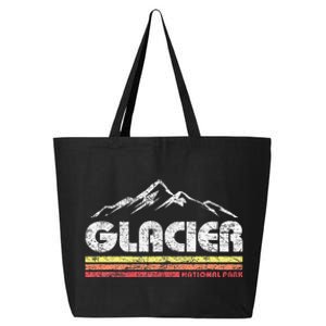 Glacier National Park Retro Mountain Souvenir 25L Jumbo Tote