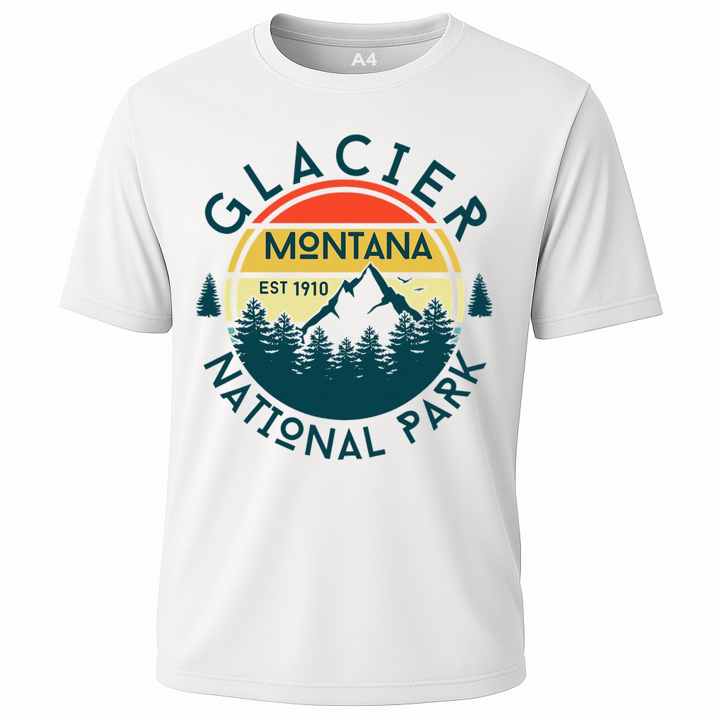 Glacier National Park Montana Hiking Nature Outdoors Cooling Performance Crew T-Shirt