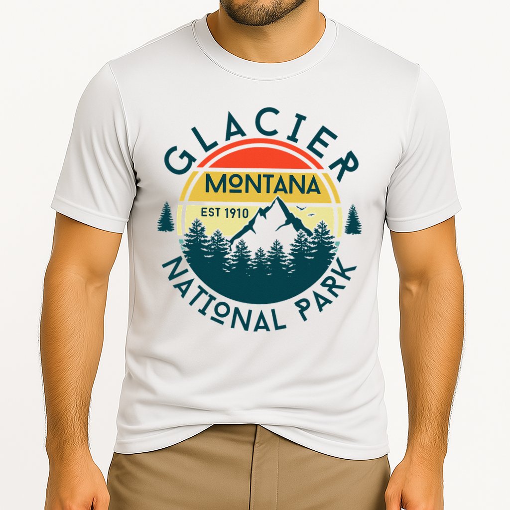 Glacier National Park Montana Hiking Nature Outdoors Cooling Performance Crew T-Shirt