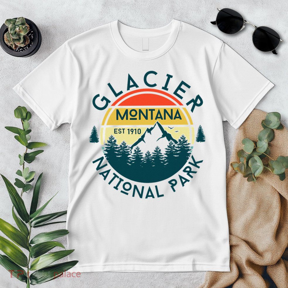 Glacier National Park Montana Hiking Nature Outdoors Premium T-Shirt