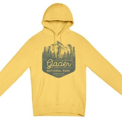 Glacier National Park Hoodie - Montana Vacation Premium Pullover Hoodie