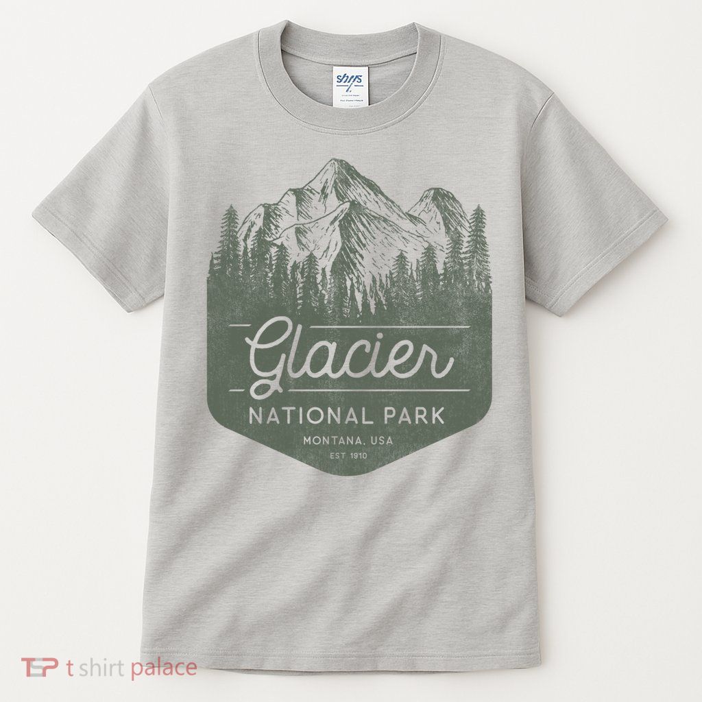 Glacier National Park Hoodie - Montana Vacation Tall T-Shirt